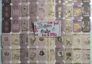 Stickers ticket postres