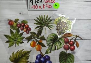 Stickers pet frutas c/foil 4