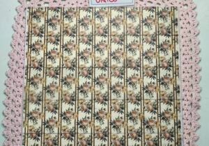 Vellum 30x30 flores y rayas