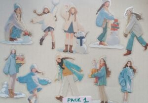 Stickers Nenas pet winter celeste